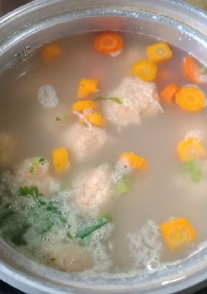 Foto resep Sop bakso udang