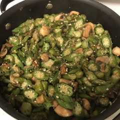 รูปของ Tumis Baby Okra + Jamur