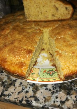 Una foto de Torta de banana y avena