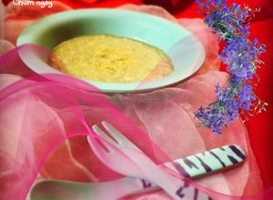 Hình của món Soup tôm yến mạch- chùm ngây.