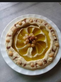 صورة لوصفة حمص بالطحينه
