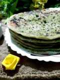 Karaishutir Parota, hungcurd/ Green peas stuffed bread with hungcurd