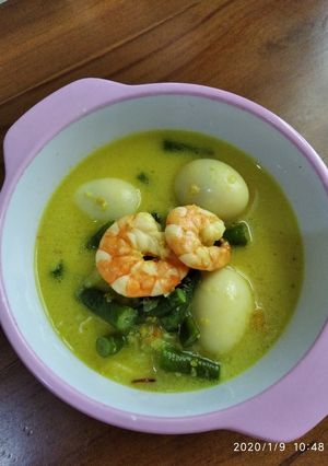 Foto resep Gulai Udang Telur puyuh
