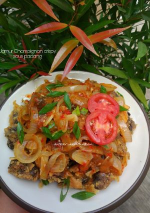 Foto resep Jamur Champignon crispy saus padang