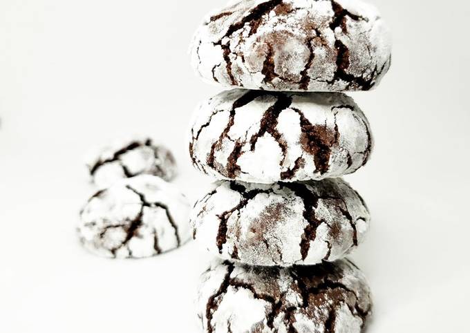 Cookie Crinkles de Chocolate Receta de La Cocina de Ika- Cookpad