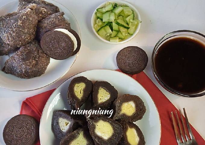 Cara Gampang Membuat Pempek dos Oreo isi telur, Menggugah Selera