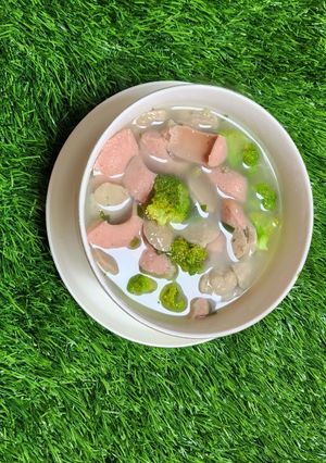 Foto resep Sup Sosis Bakso Brokoli
