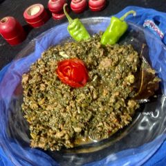 A picture of Qeema palak.