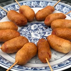 A picture of Mini corndogs.