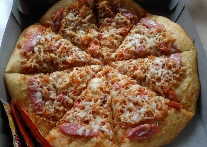 Pizza Ayam Geprek ala @pizzadonatku | Tanpa Telur!!!!