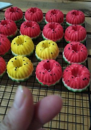 Foto resep Bolu kukus semangka