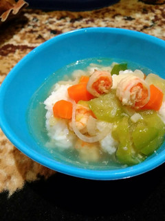 Foto resep Mpasi sup oyong udang sedap non MSG