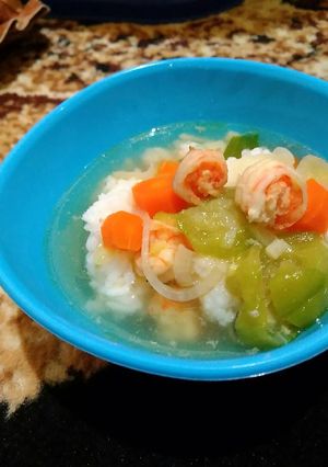 Foto resep Mpasi sup oyong udang sedap non MSG