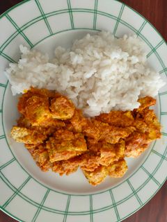 Kókuszos-currys tofu recept fotója