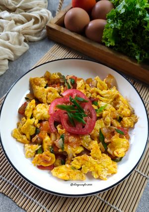Foto resep 番茄炒蛋 (Fānqié chǎodàn) / Tomat tumis Telur (1272)