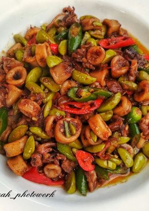 Foto resep Tumis Pedas Cumi Pete