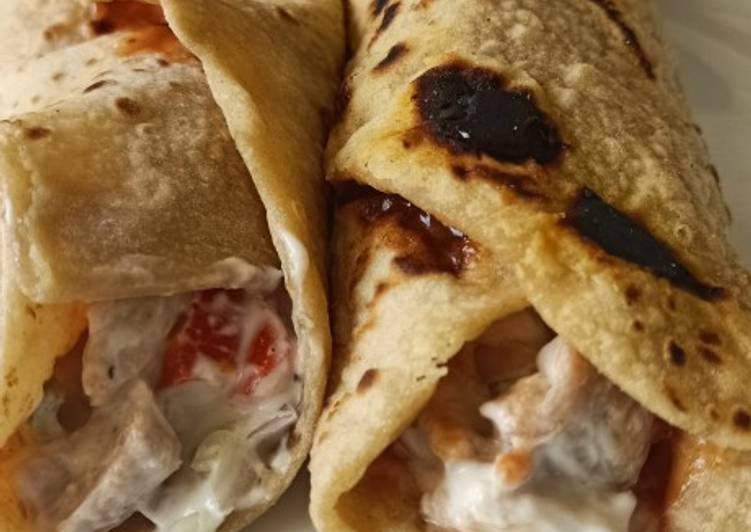 Simple Way to Make Homemade Simple Chicken Shawarma Rolls