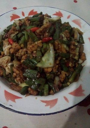 Foto resep Oseng tempe kacang panjang