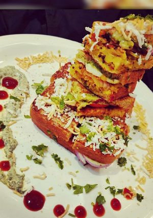 A picture of Masala maska chaska toast.