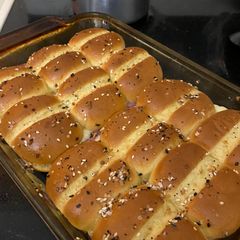 A picture of French dip sliders.