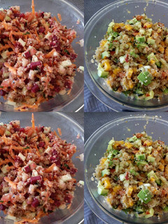 Una foto de Ensaladas de quinoa con salsa de yogur