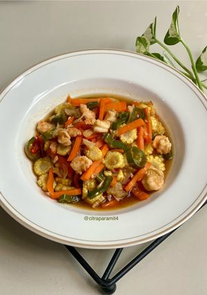 Foto resep Oseng Putren Wortel Udang