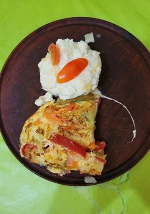 Una foto de Zapallitos rellenos con tortilla multicolor