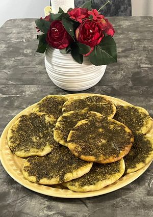 صورة لوصفة مناقيش زعتر