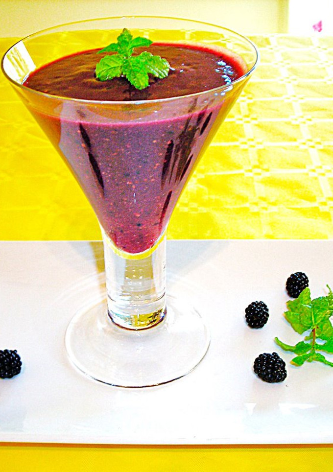 Una foto de Batido de moras