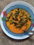Gulai daun kates kacang panjang