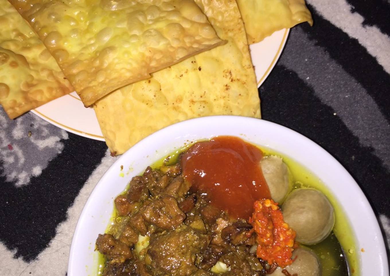 Pangsit rebus ala mie ayam