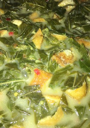 Foto resep Sayur bobor daun singkong tahu