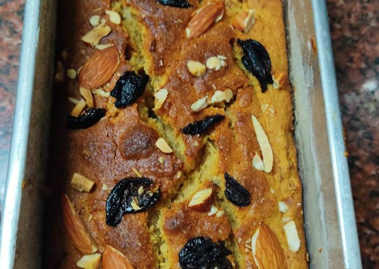 Eggless Rumless Wheat flour plum cake