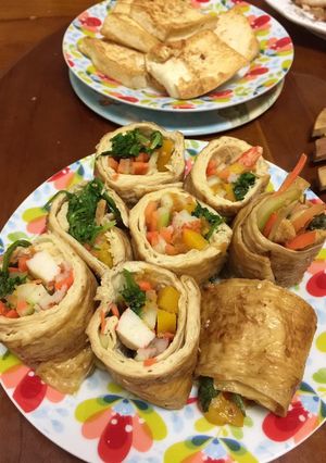 香菜豆包捲 的食譜成品照片