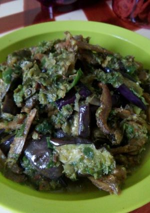 Foto resep 26. Bilis terong sambal ijo