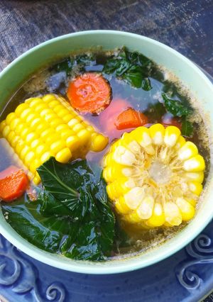 Foto resep Bening Daun Ubi Wortel Jagung