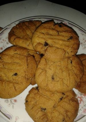 A picture of Eggless Chocolate Chip Cookies # Festive Dish contest _ Mombasa#.