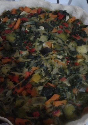 Una foto de Tarta de zapallitos y espinaca! Casera!