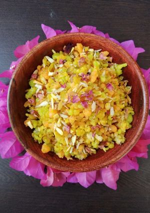 A picture of Meethi Boondi.