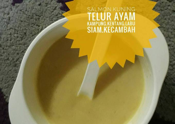 Salmon Kentang Labu Cambah Kuning Yampung evoo Mpasi 6m