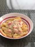 Tejszínes surimi (hamis rák) penne
