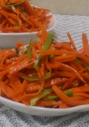 A picture of Instant Carrot Achar.