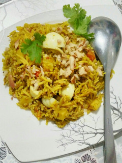 صورة لوصفة أرز بالتونة وبيض السمان 😋