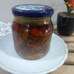 A picture of Raw Mango green chili aachar.