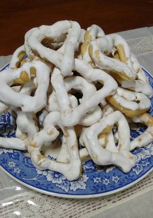 Una foto de Corazones o rosquitas nevadas