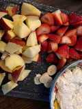 Marshmallow cream cheese fruit dip