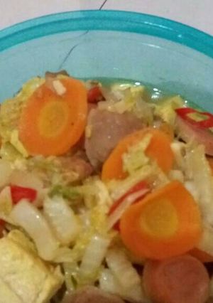 Foto resep Tumis sawi putih tahu