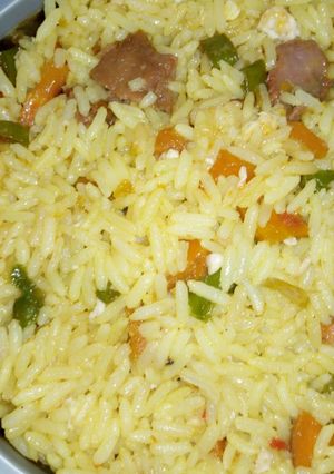 A picture of Tumeric Jallof Rice.