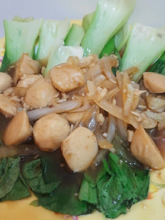 Easy Ways Prepare Recipes Tumis Pokcoy Bakso Ayam the Awesome  Can Pamper Your Tongue.