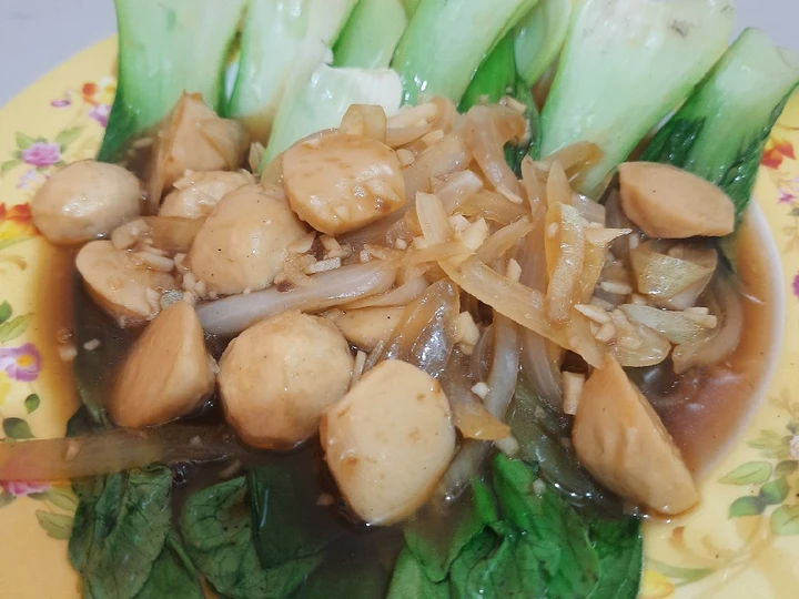 Recipe Tumis Pokcoy Bakso Ayam the Delicious You can take Joss in your mouth
